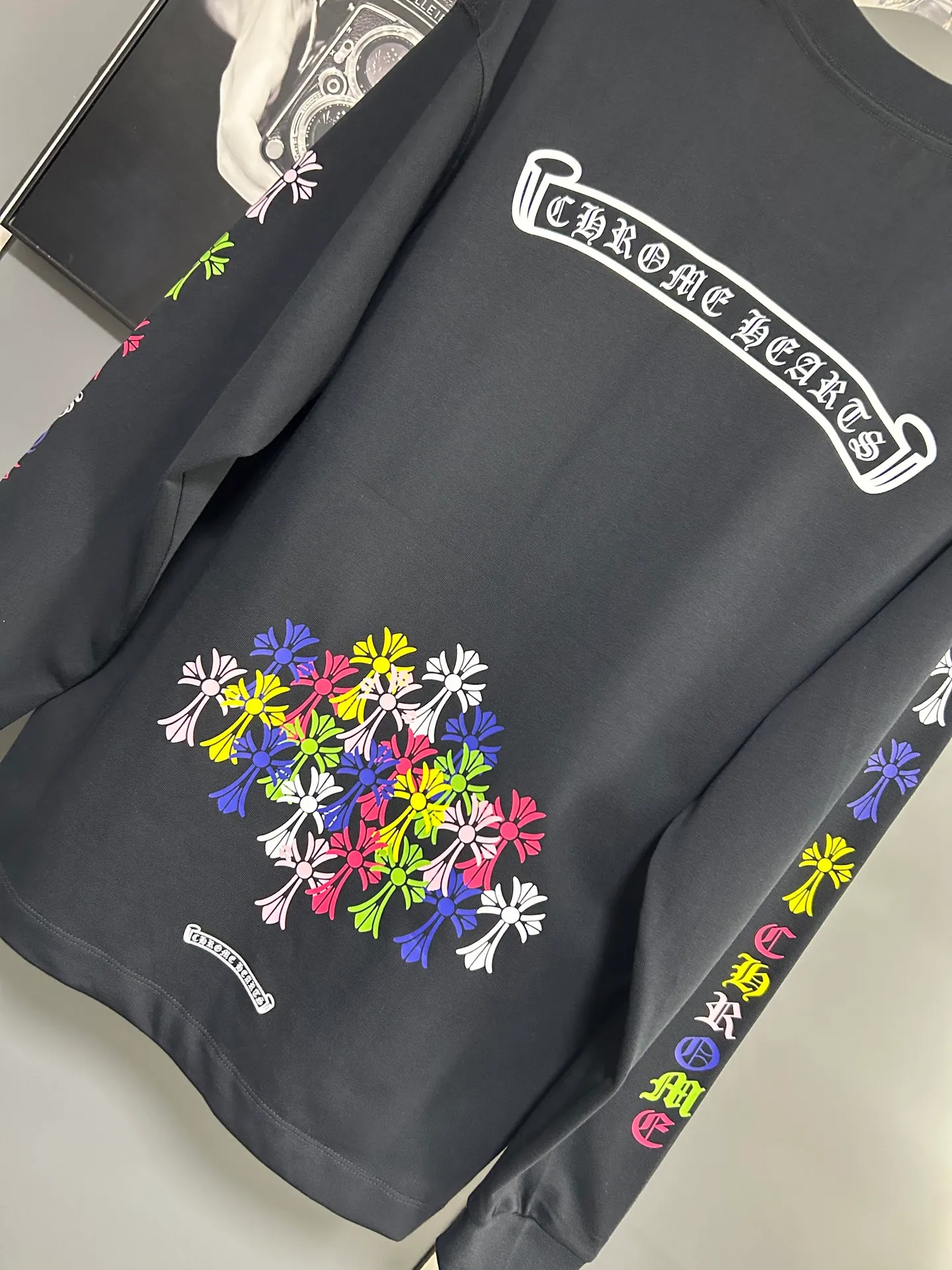 P230 2026 new (exclusive) Chrome Hearts autumn and winter limited edition heavyweight high-weight long-sleeved T-shirt, customized Dreamweaver Yayun ribbed cotton designer concept style Fabric: Heavy 380g Size: S M L XL Color: White Black